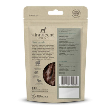 The Innocent Hound Dental Support British Lamb Aniseed & Citrus Exract Dog Sausages 5 pcs - 5pcs